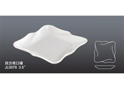 JL0079四  方  荷  口   碟